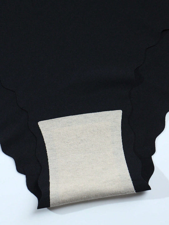 Conjunto de 12 piezas de ropa interior tipo bikini ondulada sin rastros, calzoncillos con forma de abanico, suaves y comodos, ropa interior para damas sexy de cintura baja que no se marca en la bottom