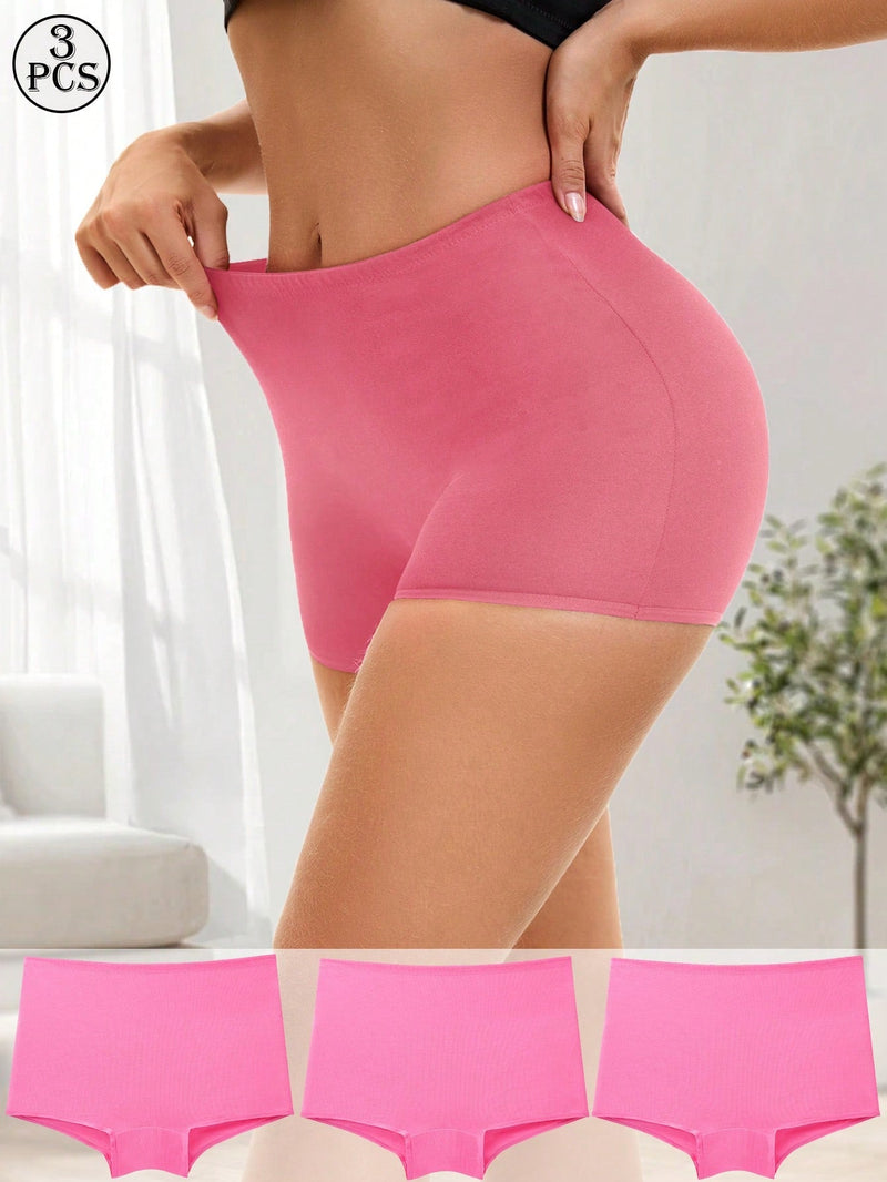 Set de 3 pantalones cortos deportivos y de fitness a media altura, con tecnologia anti-enrosque y transpirables para mujeres