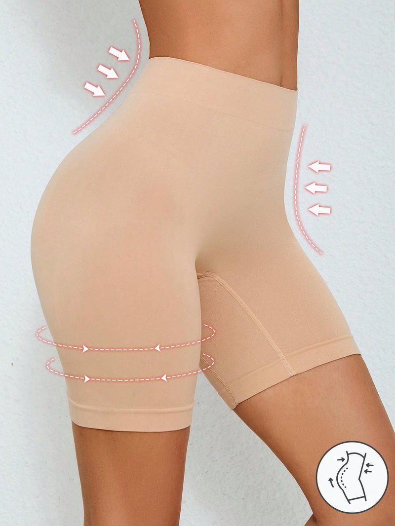 Pantalones cortos sin costuras con control de abdomen y tiro medio alto para mujeres, con una entrepierna de 5 pulgadas, pantalones cortos de ciclismo anti-rozaduras