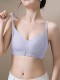 1 pieza sujetador inalambrico sin costuras con cierre delantero para mujeres con busto pequeno, con soporte de elevacion y de hueso lateral