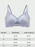 1 pieza sujetador inalambrico sin costuras con cierre delantero para mujeres con busto pequeno, con soporte de elevacion y de hueso lateral
