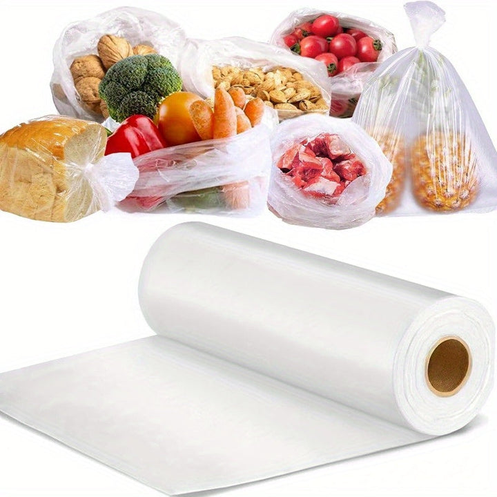100 Bolsas Transparentes para Congelador de Grado Alimenticio - Rápidos de Abrir, Impermeables y Resistentes al Refrigerador con Abertura Central para Fácil Acceso - Ideales para Preparación de Comidas, Control de Porciones y Almacenamiento Fresco, Diseñ