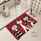 1 pieza de alfombra gruesa para cocina de 1.1 cm con estampado de tres gatos, engrosada para sala de estar, porche y decoración del hogar