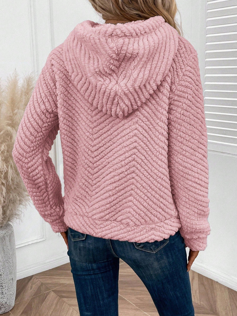 Lune sudadera fuzzy rosa superabrigada para mujer