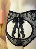 Delicateallure bragas romanticas y sensuales de mujer con lazo extraible, con diseno hueco y dulce