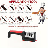 Afila Cuchillos de 4 Etapas Profesional Piedra de Afilado para Cocina Herramienta Cerámica y Diamante de Tungsteno