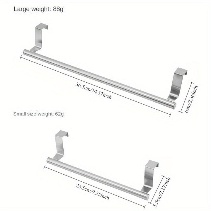 1pc Perchero de Toallas de Acero Inoxidable de Varilla Única, Tipo de Colgador de Trapo sin Perforación en la Puerta del Armario, Barra de Toallas para Colgar en la Puerta del Armario, Perchero de Toallas para Baño