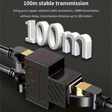 Adaptador Ethernet RJ45 - Divisor de Puertos para Cables LAN, Expansión de 1 Puerto a 2 Puertos, Negro y Dorado, Compatibilidad Inteligente, Sin Batería Necesaria, Conectividad Red | Diseño Compacto | Material de Cable Robusto