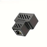 Adaptador Ethernet RJ45 - Divisor de Puertos para Cables LAN, Expansión de 1 Puerto a 2 Puertos, Negro y Dorado, Compatibilidad Inteligente, Sin Batería Necesaria, Conectividad Red | Diseño Compacto | Material de Cable Robusto