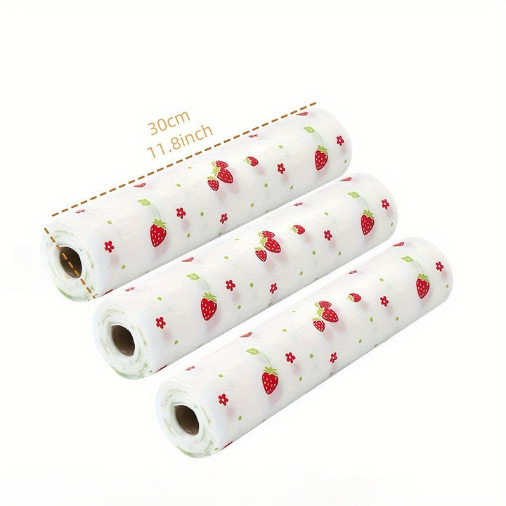 3 rollos de forros de cajones hechos de material PET para armarios de cocina, almohadillas a prueba de humedad y aceite, accesorios para cajones de armarios, artículos de almacenamiento para el hogar, decoración del hogar, decoración de habitaciones.