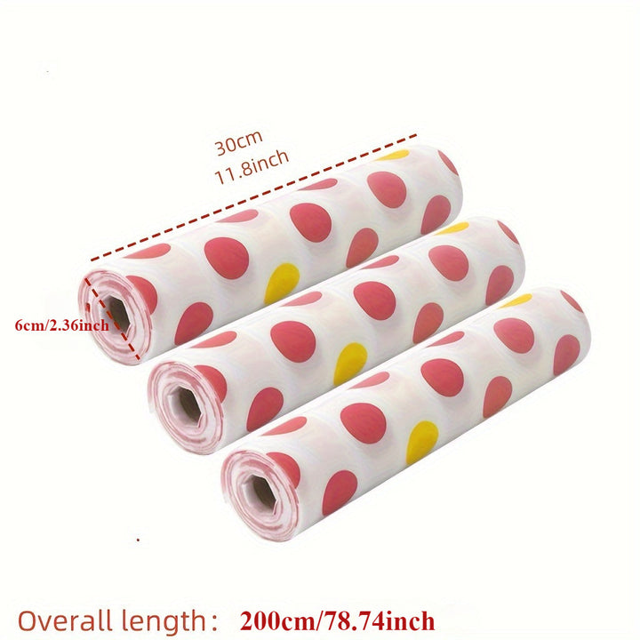 3 rollos de forros de cajones hechos de material PET para armarios de cocina, almohadillas a prueba de humedad y aceite, accesorios para cajones de armarios, artículos de almacenamiento para el hogar, decoración del hogar, decoración de habitaciones.