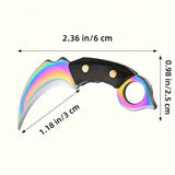 1pc Llavero de Cuchillo Pequeño con Funda de Cuero Sintético - Herramienta de Cepilladora Manual Metálica, Sin Necesidad de Energía - Compacto y Portátil para Supervivencia al Aire Libre, Camping, Senderismo - Regalo Ideal para Hombres, Novio, Sobrevivie