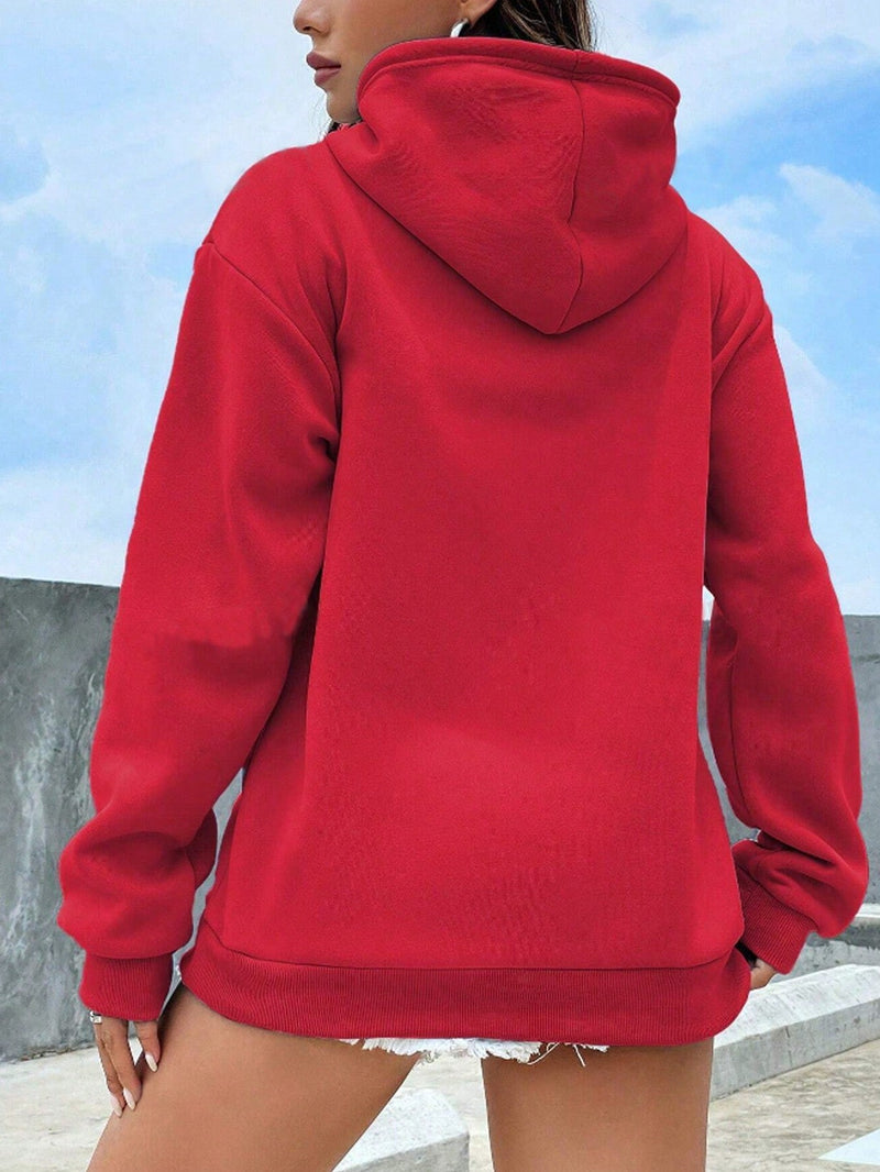 Sudadera unisex elegante, estilo regular, con capucha y cordon, informal, de manga larga