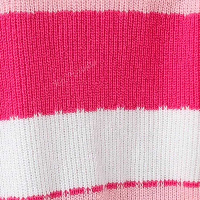 1 pieza cardigan de punto de manga larga con de color rosa, casual y elegante, para ninas, otono