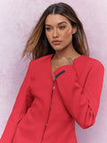 Missguided chaqueta ajustada de cuello redondo, mangas largas