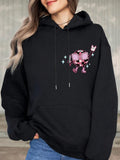 Lune sudadera con capucha informal con estampado grafico para mujer, para uso diario