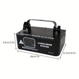 1pc YSH 500mW Proyector de haz láser RGB, luces de fiesta de discoteca activadas por sonido con controlador DMX, lámpara de animación desmontable para techo para nightclub, bar, boda, karaoke, decoración de Halloween, Navidad - Control de botón, 110-130V