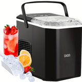 ¡Hielo al instante, en cualquier momento y lugar! 9 cubos en 6 minutos, 12.02 kg/día, compacto y autolimpiante - ¡Perfecto para el hogar! Olvídate de salir por hielo: producción continua para fiestas o necesidades diarias. Diseño ahorrador de espacio: ca