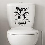 1 pieza de Calcomanía para Tapa de Inodoro con Expresión Creativa en Español BRUP - "¡Súbeme!" Diseño de Cara de Dibujos Animados, Pegatina Fácil y Extraíble de PVC para Baño, Dormitorio, Sala de Estar, Decoración de Porche, Adhesivos para Inodoros