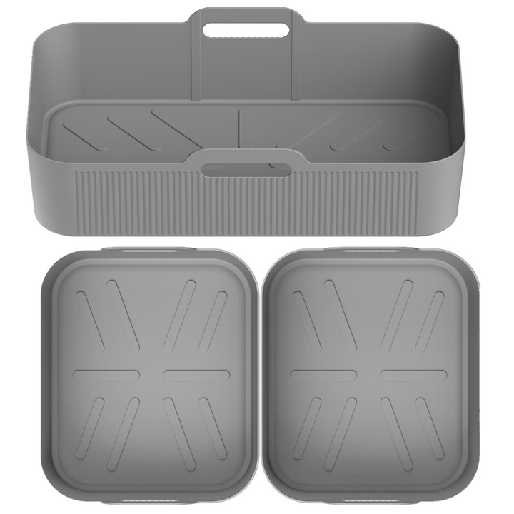 Juego de Tres Forros de Silicona para Freidora de Aire, Gran Capacidad y Resistentes al Calor Reutilizables para Horno o Vaporera