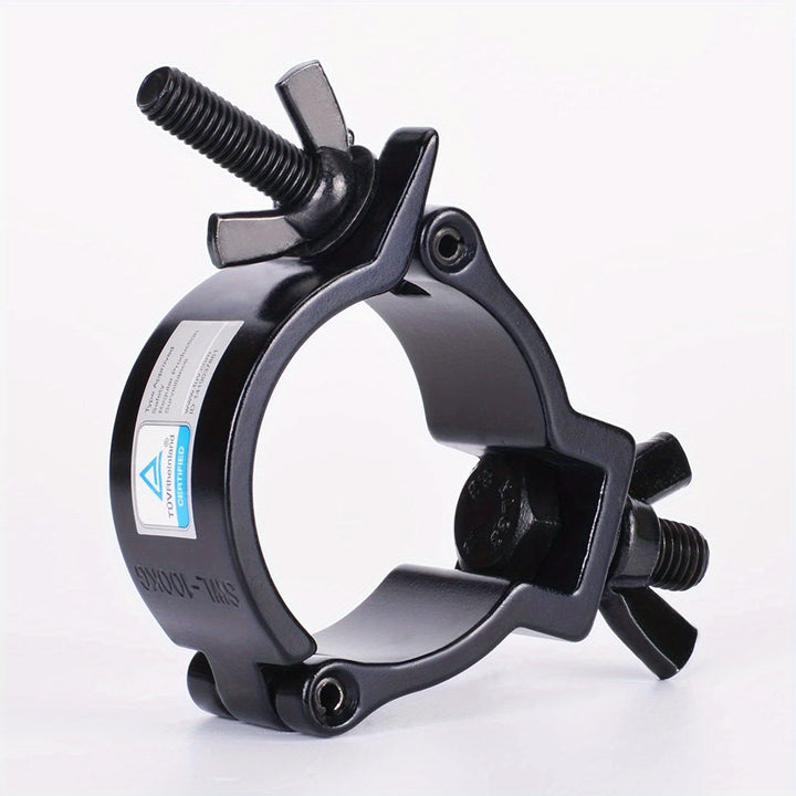 Soporte de Aluminio de Alta Resistencia para Iluminación de Escenario (Negro) Abrazadera de 2 Pulgadas para Luz de Cabeza Móvil/Luz Par/Luz de Foco, Compatible con Tubos/Tuberías de 48-51mm de Diámetro Exterior, Carga Máxima de 220lbs