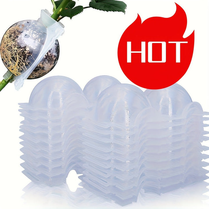 10 piezas de Cajas de Propagación de Alta Presión - Propagadores Manuales de Plástico Duradero para Injerto y Enraizamiento con Agujeros de Ventilación, Sin Necesidad de Electricidad para Esquejes, Ramas, Jardinería y Propagación de Árboles, Herramientas