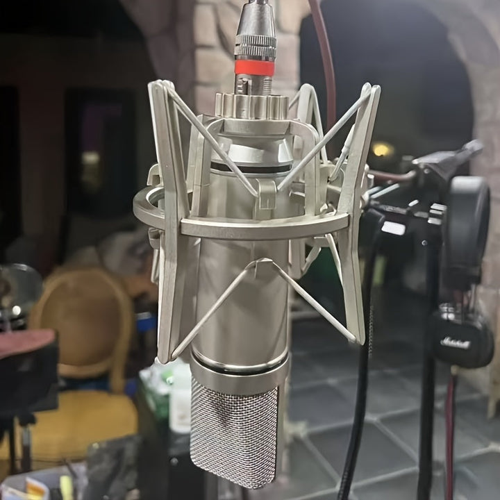 Microfono Condensador U87 XLR, Micrófono Profesional Cardioide para Grabación, Podcasting, Doblaje y Transmisión en Vivo – Incluye Fuente de Alimentación DC, Soporte y Cable de 250 cm / 98.43 Pulgadas