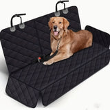 Cubierta de asiento de coche impermeable acolchada de lujo para perros, cubierta de asiento trasero para perros, cubierta protectora para asientos de banco largo, cubierta de asiento antideslizante adecuada para la mayoría de los coches, camiones y SUV c