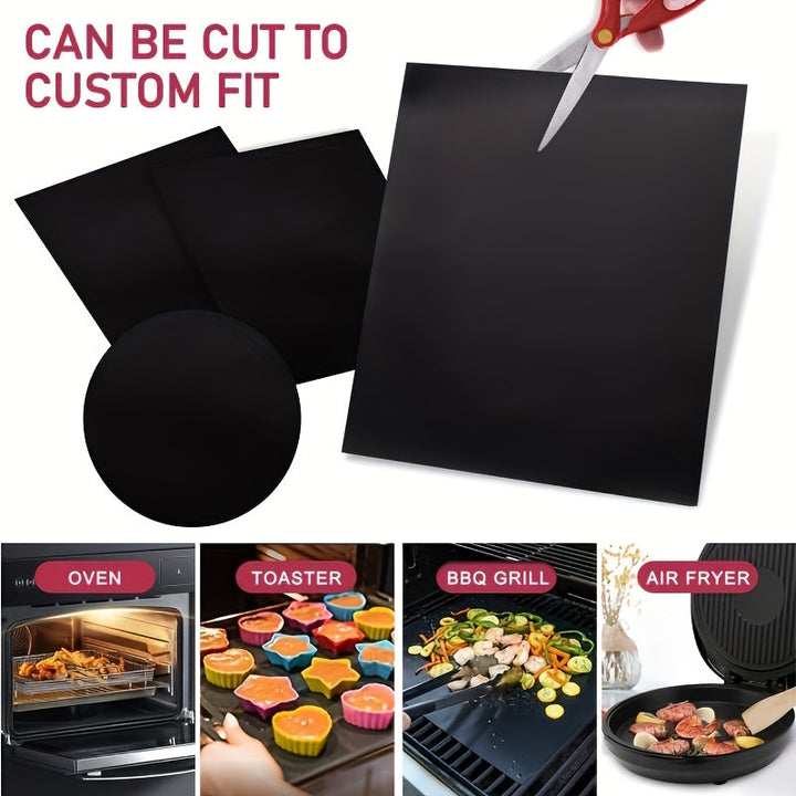 1pc Alfombrilla de barbacoa resistente a altas temperaturas - Antiadherente, Reutilizable, Fácil de limpiar, Alfombrilla de barbacoa al aire libre - Adecuada para uso en el fondo de hornos, parrillas, moldes para hornear, Accesorios de cocina duraderos