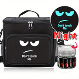 Nevera Portátil para Almuerzo con Estampado "No Me Toques", Bolsa Térmica Aislante, Impermeable, Ideal para Escuela, Oficina y Viajes, Bolsa de Almacenamiento de Comida con Contacto No Directo con Alimentos, Bolsa Fría para Picnic