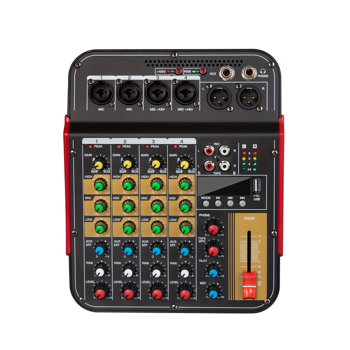 Bomaite 6-canal Mezclador De Sonido Personal Con Efectos De Sonido Audio USB De Grabación Para PC Y Más - ¡Perfecto Para Escenario Y Estudio!