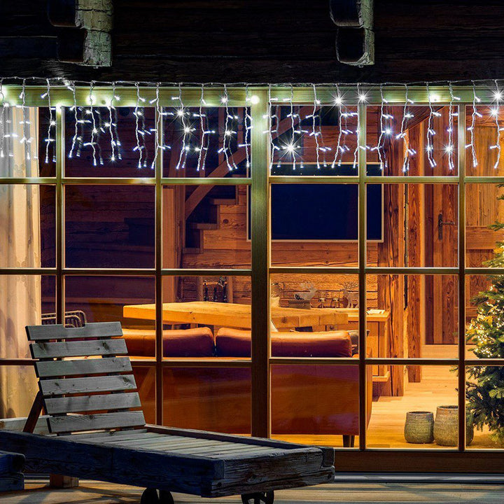 Cortina Led 3 Mts x 45 Cm 100 Led Blanca Luces Navidad 1321