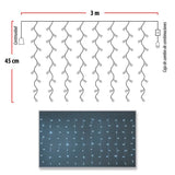 Cortina Led 3 Mts x 45 Cm 100 Led Blanca Luces Navidad 1321