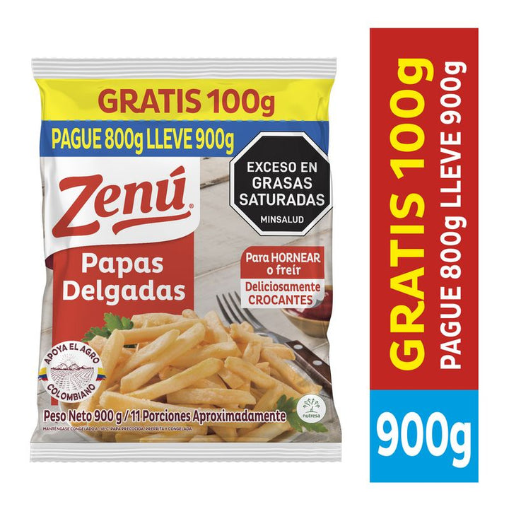 PAPA DELGADA ZENU PAG 800G LLVE 900G
