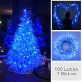 Extensión Luz LED Lineal 100 Luces 7 Metros Cable Transparente 1400