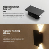 Luz LED para pared, cuerpo de lámpara de aluminio, 2W, voltaje AC85-265V, para interiores, dormitorio o iluminación exterior