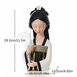 Jarrón Decorativo de Estilo Antiguo de la Dinastía Tang China para Banquete de la Corte Femenina, Hanfu Lindo para Sala de Estar y Entrada, Regalo de Halloween, Regalo de Navidad