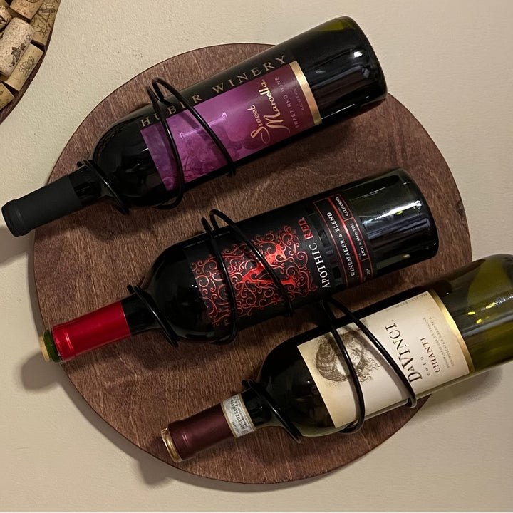 Conjunto de 3 piezas / 6 piezas Estante Colgante para Botella Individual de Vino Tinto en Hierro, Soporte de Exhibición, Utilizado para Almacenar Bebidas/Vino Tinto/Herramientas/Flores, etc., Estante Colgante Multifuncional