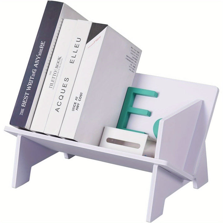 1pc Organizador de escritorio compacto - Estantería versátil para escritorio y mini estantería para libros y revistas con estante colgante, ideal para almacenamiento en la oficina y el hogar, estanterías de utilidad