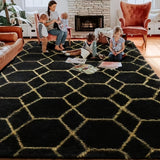 1 alfombra de felpa suave con diseño tie-dye, moderna y lujosa, absorbente, antideslizante, ideal para sala y dormitorio, decoración para el hogar, tapetes