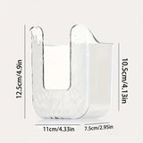 1pc Soporte mural de caja de pañuelos, dispensador de toallitas húmedas de plástico cuadrado, organizador de almacenamiento de pañuelos faciales sin taladro para baño, cocina