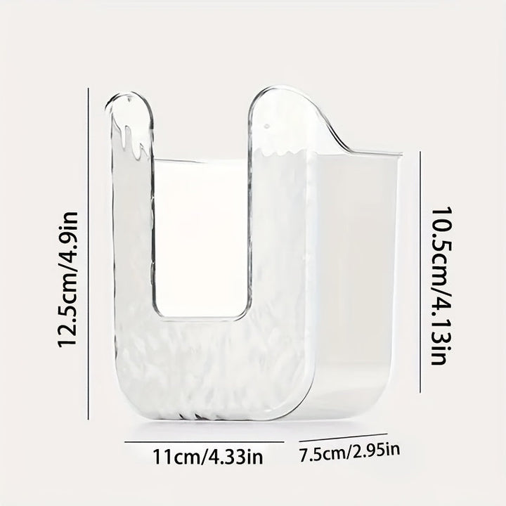 1pc Soporte mural de caja de pañuelos, dispensador de toallitas húmedas de plástico cuadrado, organizador de almacenamiento de pañuelos faciales sin taladro para baño, cocina