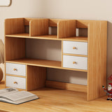 Estantería Moderna de Roble de 3 Niveles con Cajones - Almacenamiento Resistente y Versátil para Libros, Cosméticos y Suministros de Oficina - Perfecta para Dormitorio, Sala de Estar o Oficina en Casa, Estantes de Almacenamiento