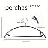 20/10 uds Perchas de metal para ropa, Percheros sin rastro, Perchas resistentes para abrigos de alta resistencia, Perchas para el hogar Almacenamiento y organización de secado de ropa para dormitorio, baño, hogar