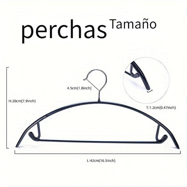 20/10 uds Perchas de metal para ropa, Percheros sin rastro, Perchas resistentes para abrigos de alta resistencia, Perchas para el hogar Almacenamiento y organización de secado de ropa para dormitorio, baño, hogar