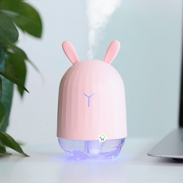Humidificador Aromatizador Lámpara LED Conejo Difusor Aroma H001