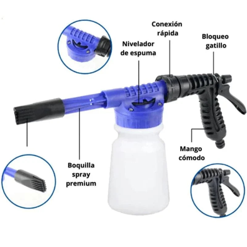 Pistola de Espuma para Lavado de Autos y Motos