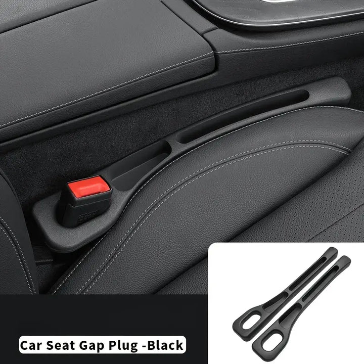 2 piezas de tiras de relleno de hueco de asiento de coche, barras de sellado de hueco lateral impermeable, ranuras de almacenamiento de organizador de hueco de asiento, diseño de almacenamiento doble, puede almacenar pequeños artículos