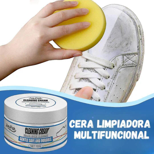 Crema limpiadora de zapatos blanqueador quita manchas