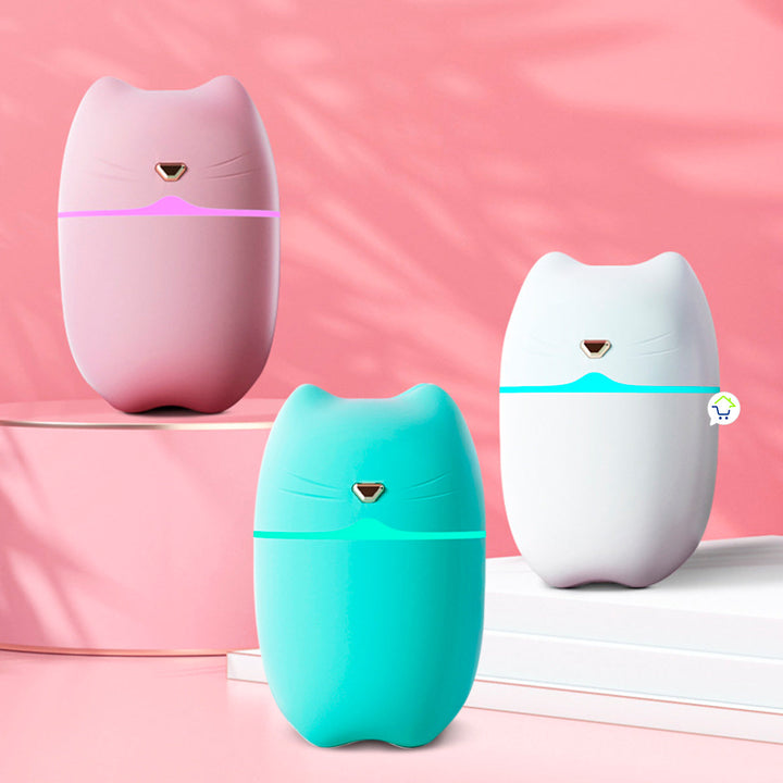Mini Humidificador USB Gato Luz LED Difusor A6
